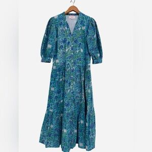 Hampton House Floral Blue Maxi Dress